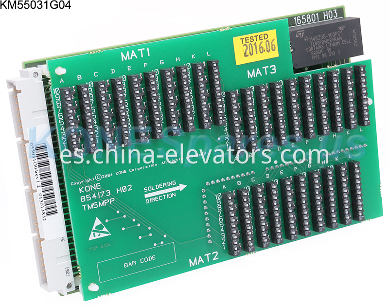 TMSMPP de ascensor Kone KM55031G04 KONE Elevator TMSMPP Board KM55031G04